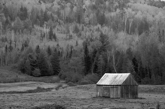 Country barn in Black & white